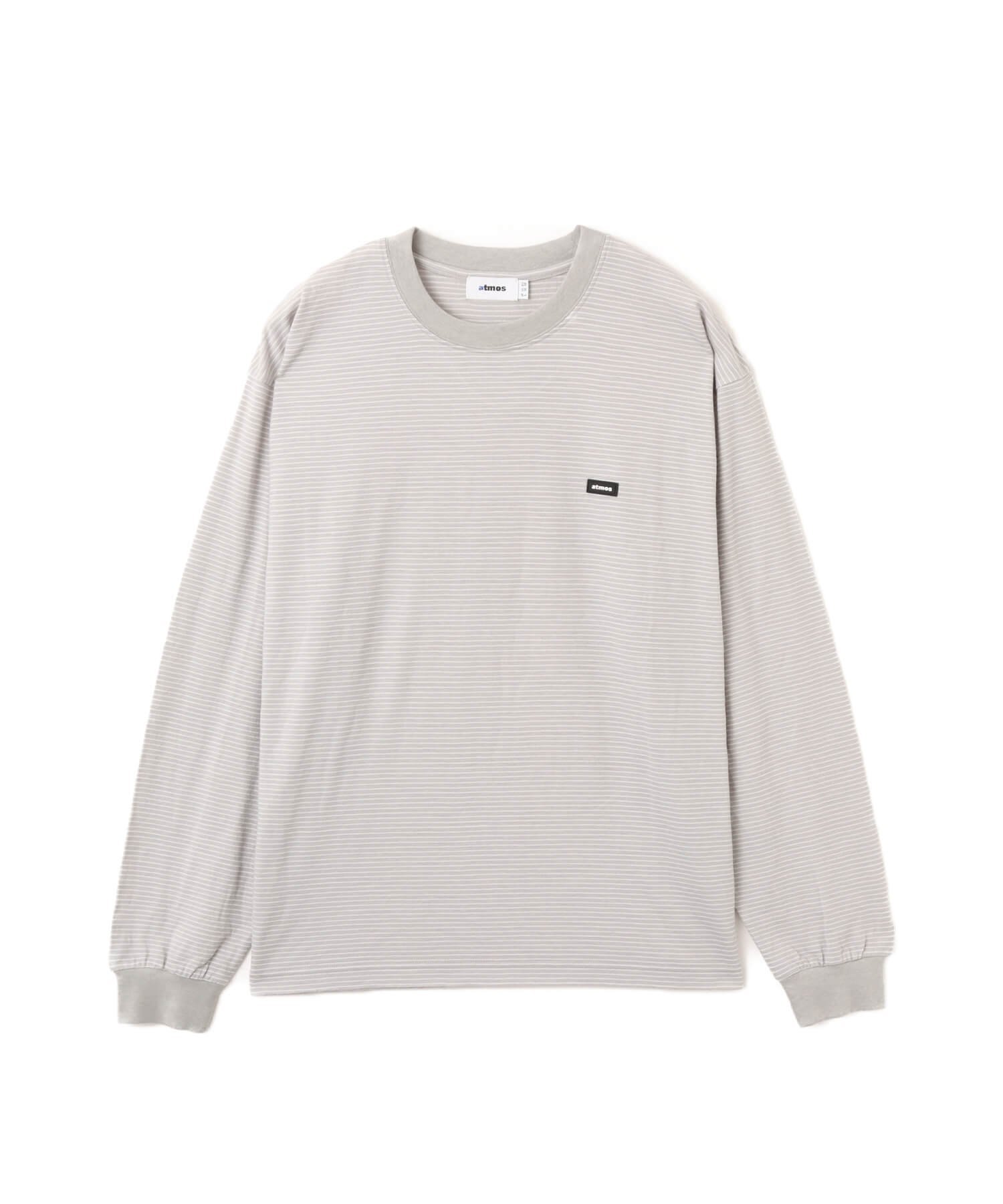 atmos atmos Merino Wool Knit Border LS T-Shirt GRAY アトモス トップス カットソー・Tシャツ グレー