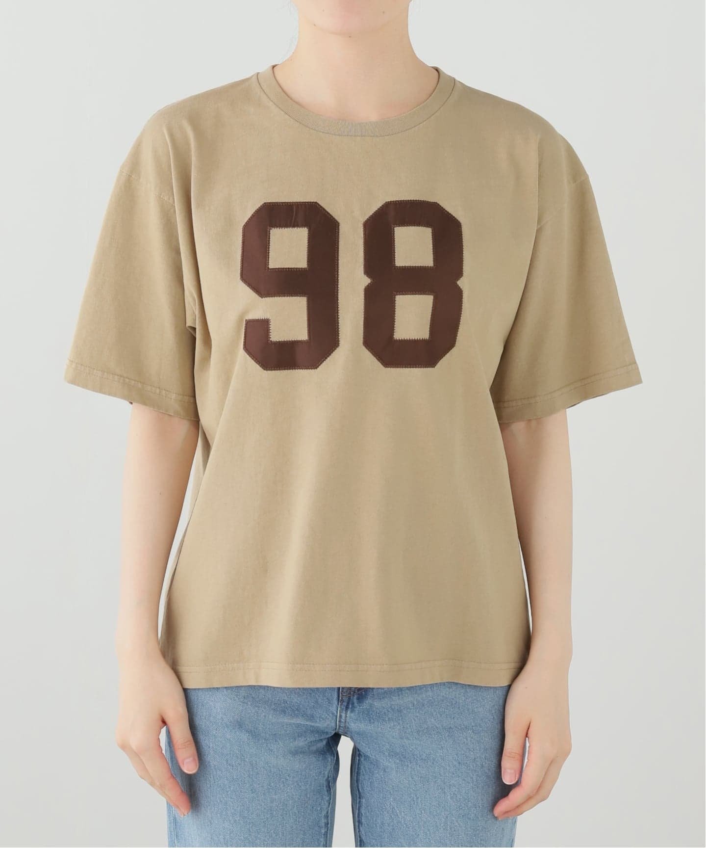 SLOBE IENA SCREEN STARS/スクリーンスターズ SLOBE別注 ナンバリングTEE スローブ イエナ トップス カットソー・Tシャツ ベージュ ワインレッド