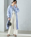 【SALE/50%OFF】SHIPS WOMEN <撥水加工/手洗い可能>裾 ドロスト ノーカラー ロング コート 24SS ◇ シップス ジャケット・アウター...