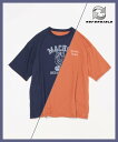 ニコアンド 服 レディース niko and ... 【UNISEX】アニマルパターンリバーシブルTシャツ ニコアンド トップス カットソー・Tシャツ ネイビー ホワイト グリーン パープル【送料無料】