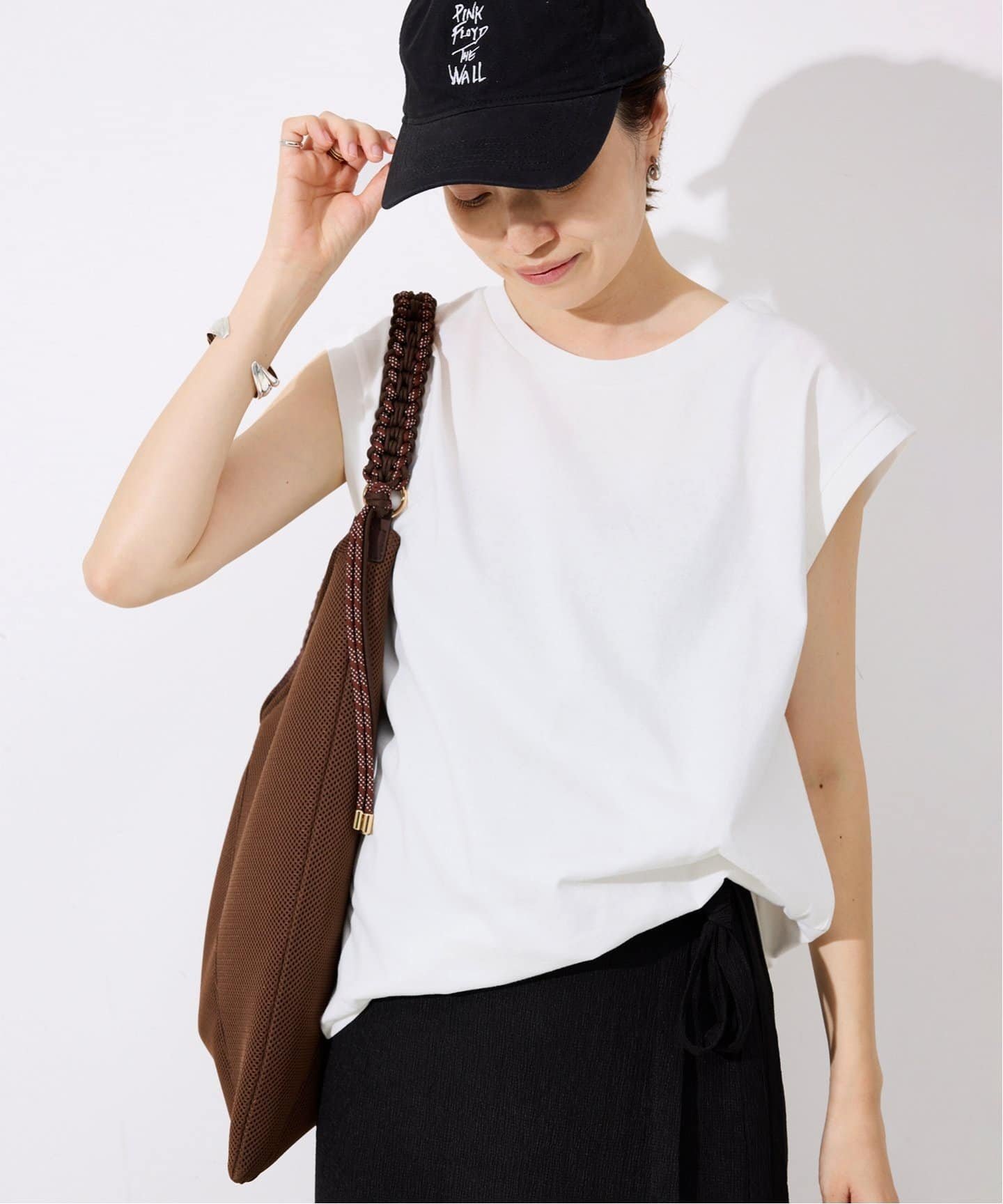 SLOBE IENA 汗染み防止フレンチスリーブプルオーバー スローブ イエナ トップス カットソー・Tシャツ ピンク グレー ホワイト【送料無料】のサムネイル