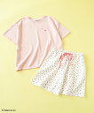 【SALE/20%OFF】Green Parks miffy/SET2点 Tシャツ+ショートパンツ グリーンパークス トップス カットソー・Tシャツ イエロー ピンク【送料無料】