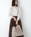 human woman ◆フェイクファーバッグ ヒューマン ウーマン バッグ その他のバッグ ベージュ ブラウン【送料無料】