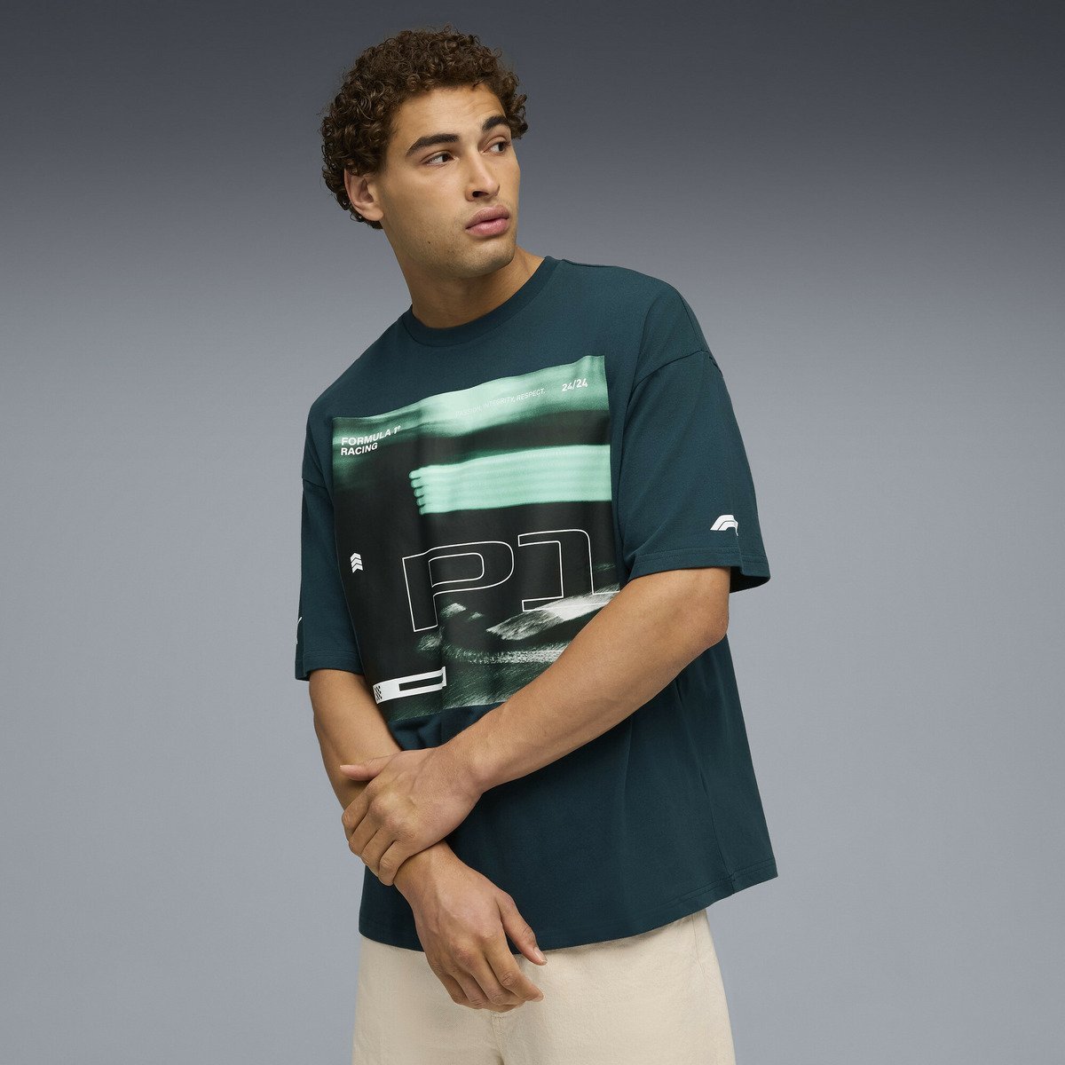 PUMA メンズ モータースポーツ F1 ライフスタイル レーシング 半袖 Tシャツ プーマ トップス カットソー・Tシャツ グリーン【送料無料】のサムネイル