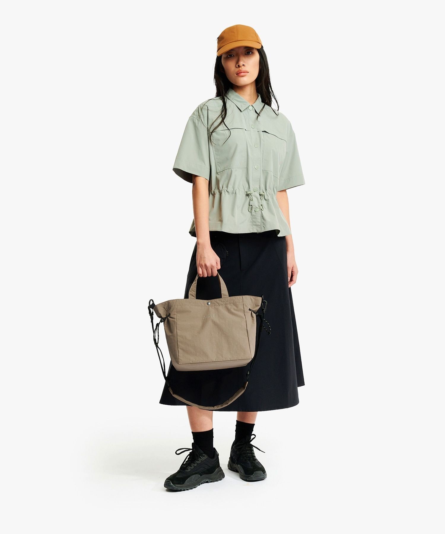 AIGLE 撥水 ネイバーフッド 2way ショルダーバッグ 10L エーグル バッグ ショルダーバッグ ブラウン ブラック【送料無料】
