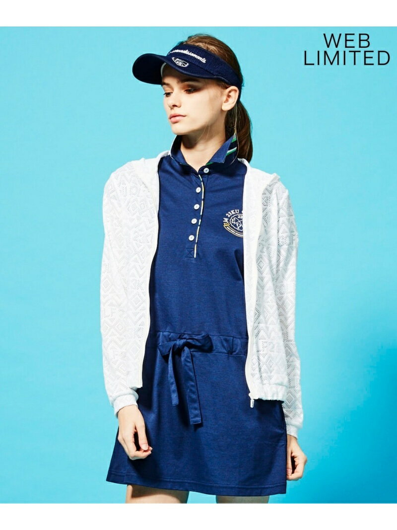 【SALE／30%OFF】23区GOLF 【WOMEN】【WEB限定】【UV/吸汗速乾】チュニックワンピース ニジュウサンクゴルフ ワンピース 半袖ワンピース ネイビー ピンク【送料無料】