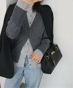 SLOBE IENA 《予約》フェイクレイヤードカーディガン スローブ イエナ トップス カーディガン ワインレッド カーキグリーン グレー【送料無料】