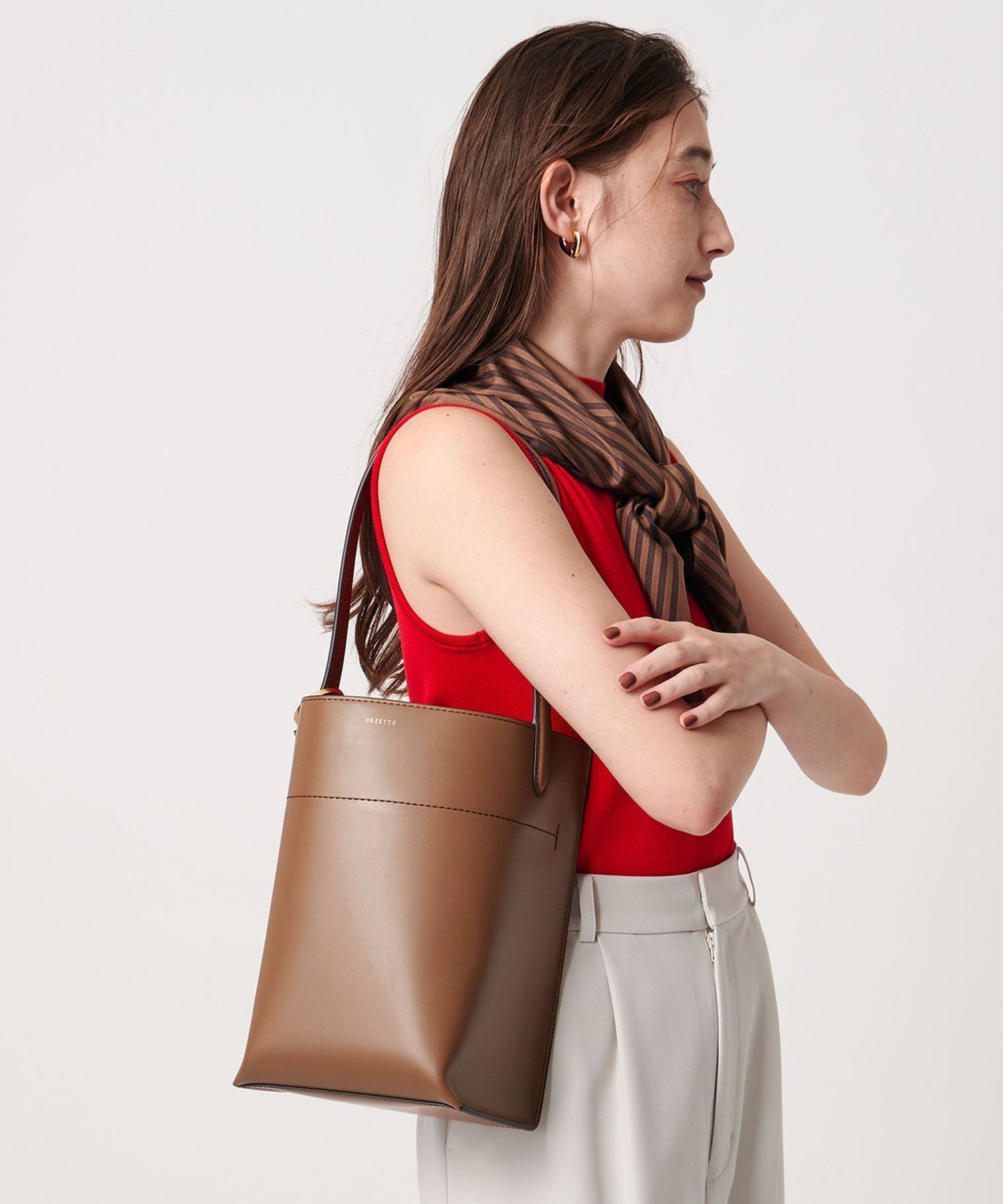 UNITED ARROWS <ORSETTO>SCATOLA バケットバッグ ユナイテッドアローズ バッグ ハンドバッグ ブラウン【送料無料】