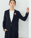 【SALE/50%OFF】COMME CA ISM 【セットアップ対応】ウォッシャブル ポリエステルツイル ノーカラージャケット コムサイズム スーツ・フォーマ...