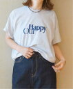 journal standard luxe HAPPYプリントT(008) ジャーナルスタンダード ラックス トップス カットソー Tシャツ グレー【送料無料】