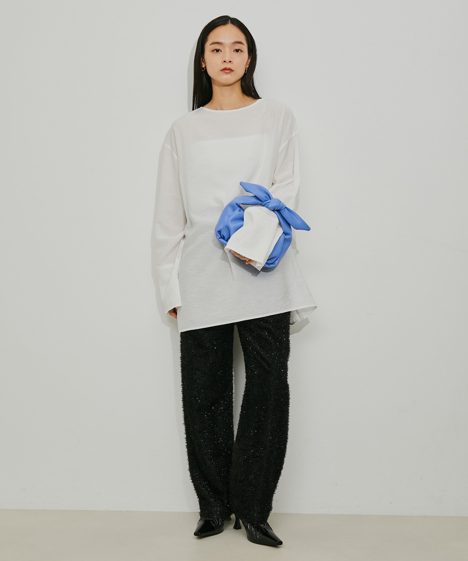 【SALE／60%OFF】ADAM ET ROPE' FEMME ファジーイージーパンツ アダムエロペ パンツ その他のパンツ ベージュ ブラック【送料無料】