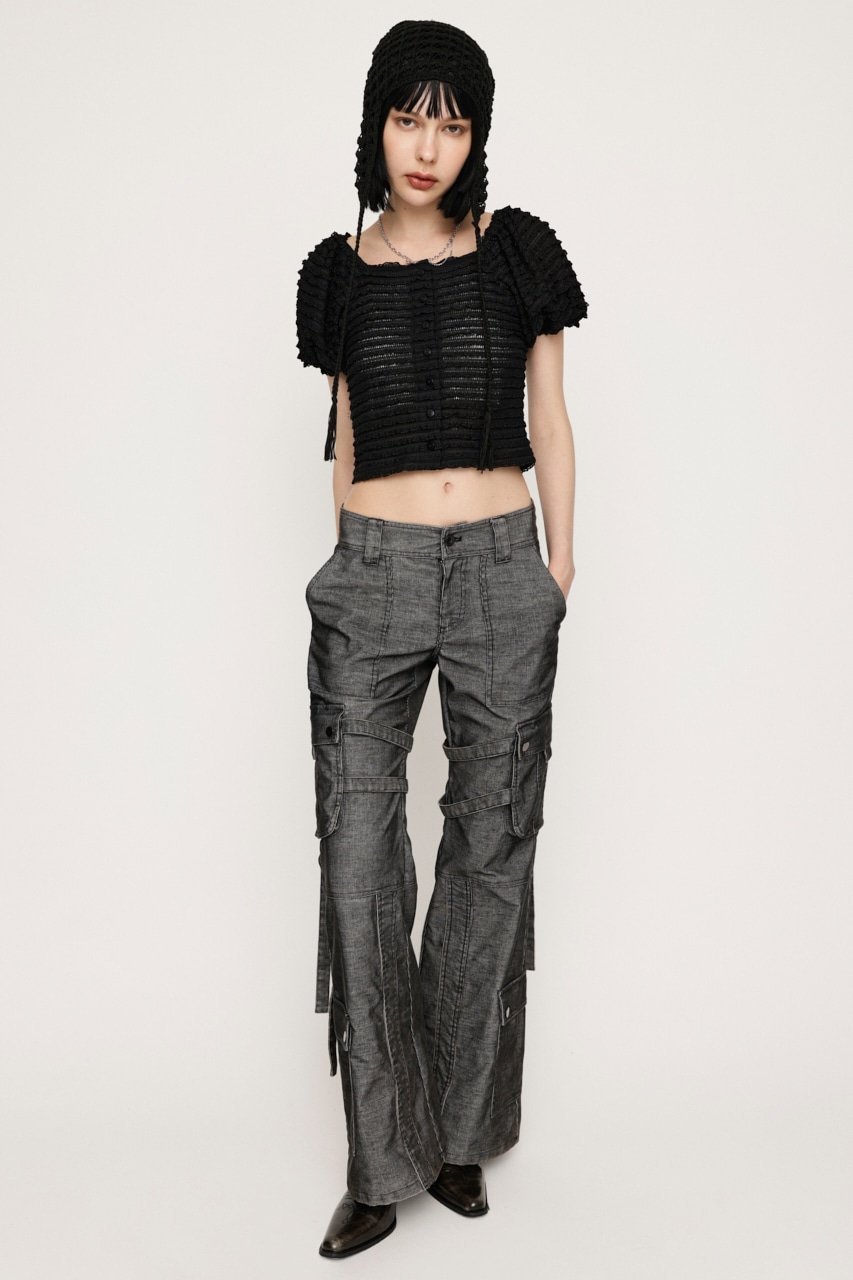 SLY WASHED CORDUROY FLARE パンツ スライ パンツ その他のパンツ ホワイト ブラック