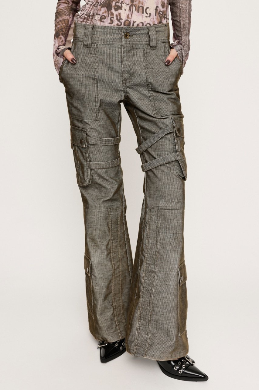 SLY WASHED CORDUROY FLARE パンツ スライ パンツ その他のパンツ ホワイト ブラック