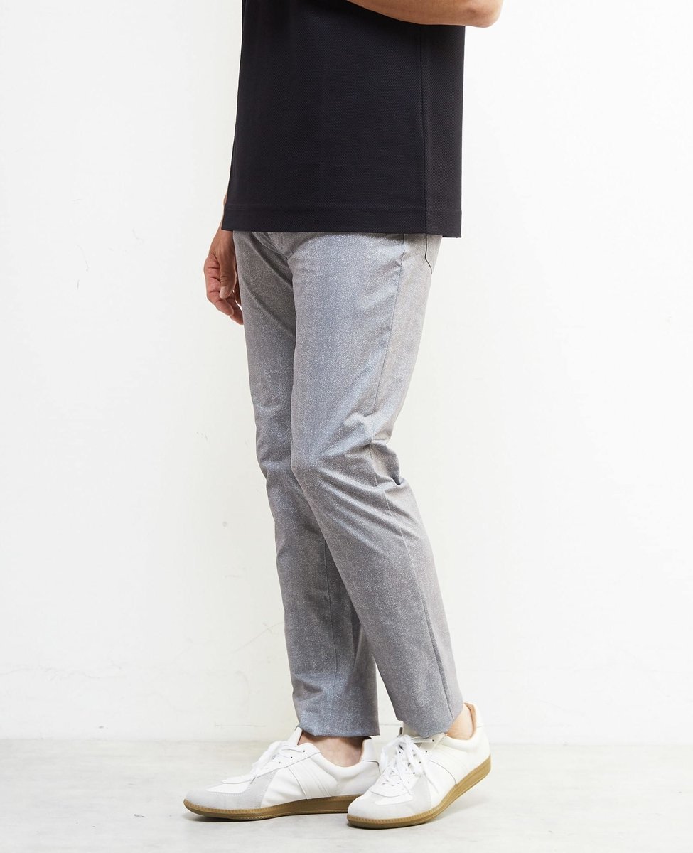 MEN'S MELROSE ドットメッシュプリント5ポケットパンツ ｜ 軽量 / ストレッチ / 吸水速乾 メンズメルローズ パンツ その他のパンツ グレー ベージュ ネイビー
