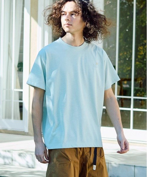Drymix LOGO刺繍 TEE (MENS) ゴースローキャラバン トップス カットソー・Tシャツ