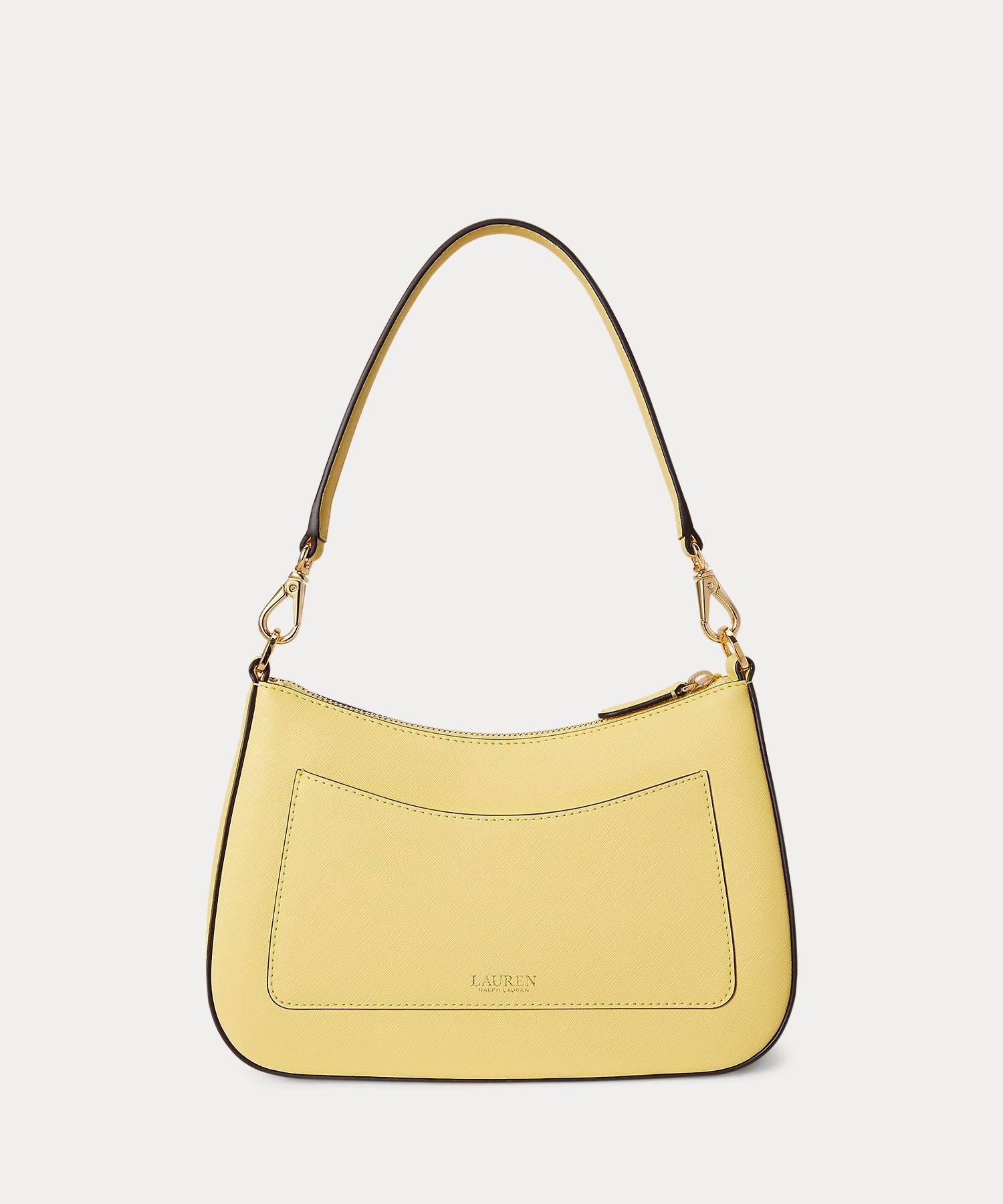 LAUREN RALPH LAUREN クロスハッチ レザー ミディアム Danni バッグ ラルフローレン バッグ ショルダーバッグ イエロー【送料無料】