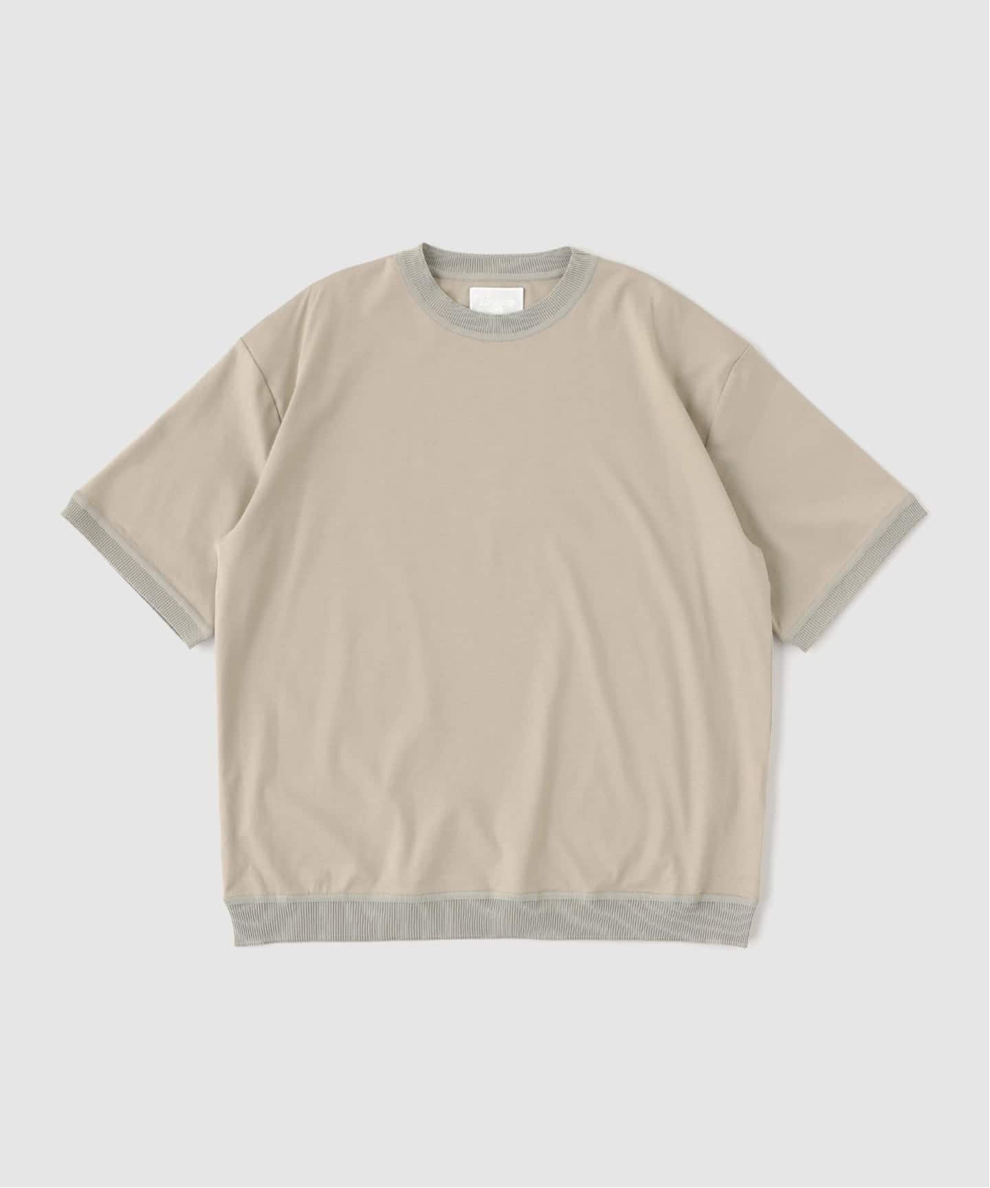《EDIFICE by PIPPIOLINO》コットン ジャージー クルーネック エディフィス トップス カットソー・Tシャツ ベージュ グリーン ブラック