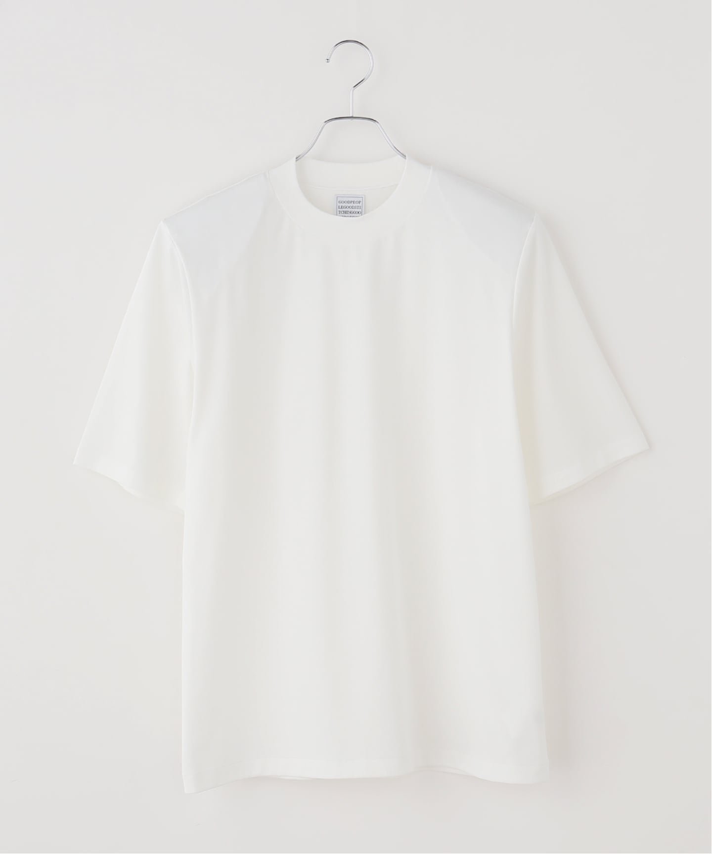 IENA GGG/ジージージー ショルダーパッドTシャツ 02-01-1875 イエナ トップス カットソー・Tシャツ ブラック ホワイト