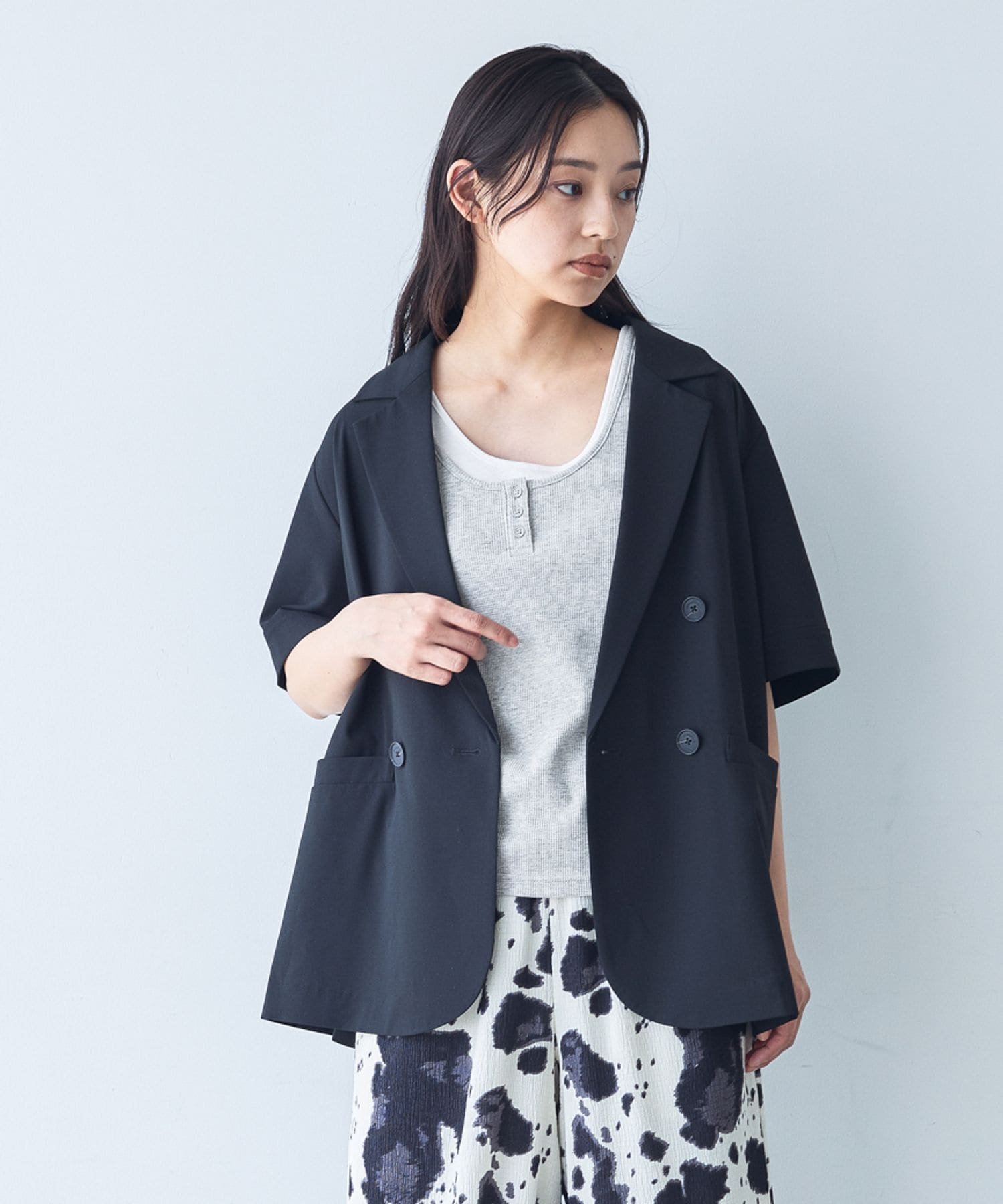 【SALE／20%OFF】JEANASIS テーラードジャケットSS ジーナシス ジャケット・アウター テーラードジャケット・ブレザー ブラック ブラウン ネイビー【送料無料】