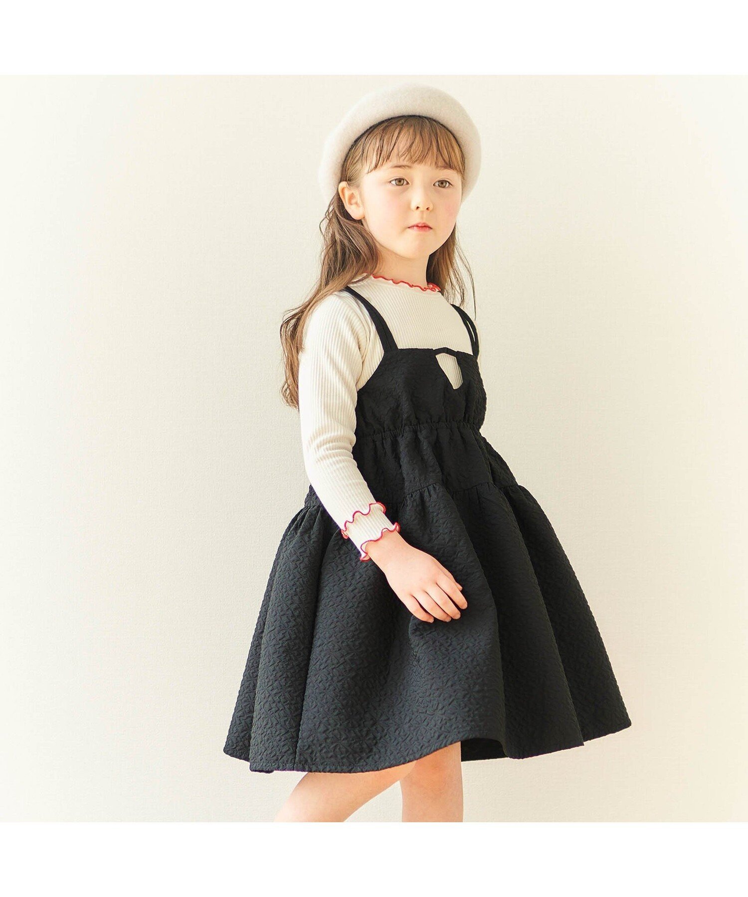 【SALE／10%OFF】apres les cours メロウドッキングキャミワンピース エフオーオンラインストア ワンピース・ドレス ワンピース ホワイト イエローのサムネイル