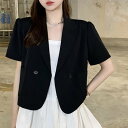 【SALE/30%OFF】miniministore クロップド丈 半袖ジャケット レディース ミニミニストア トップス カーディガン ブラック ホワイト ピン...