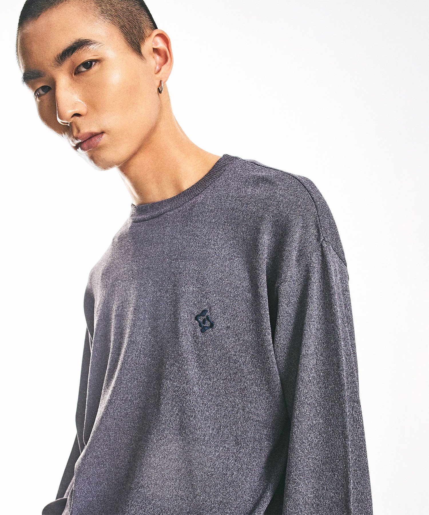 【SALE／40%OFF】SHIPS MEN City Ambient Products:＜手洗い可能＞14ゲージ レーヨン ナイロン ワンポイントロゴニット シップス トップス ニット ベージュ グレー ブラック【送料無料】