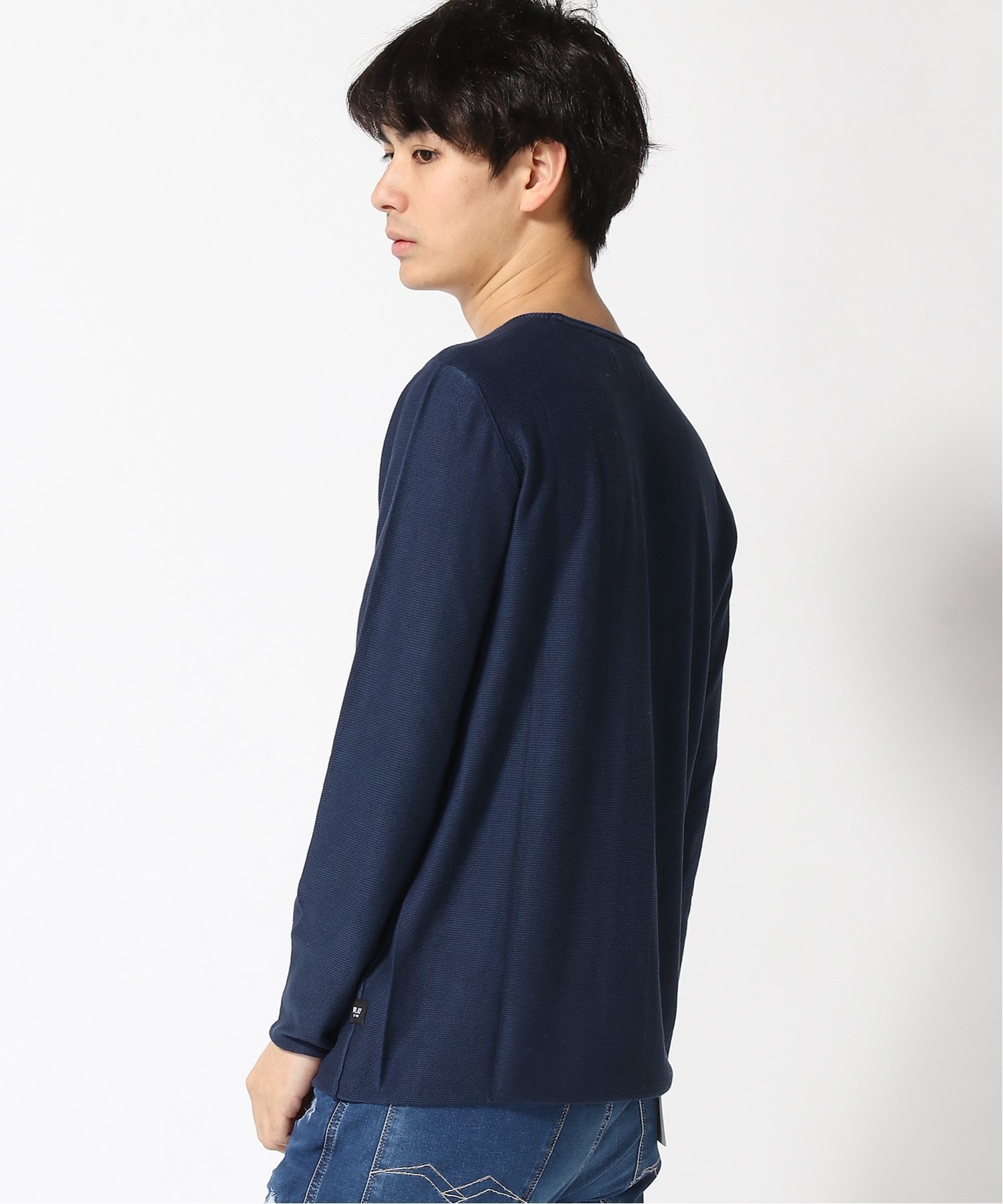 【SALE／70%OFF】REPLAY (M)ウォッシュコットンプルオーバー リプレイ トップス カットソー・Tシャツ ネイビー【送料無料】