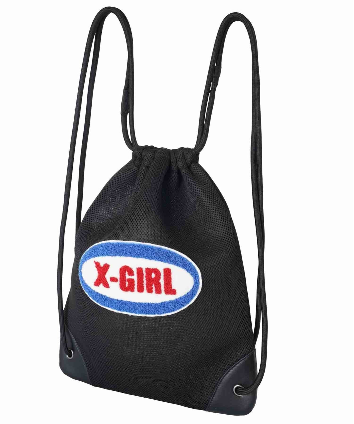 X-girl OVAL LOGO MESH KNAPSACK バッグ X-girl エックスガール バッグ その他のバッグ ブラック カーキグリーン ブラウン【送料無料】のサムネイル