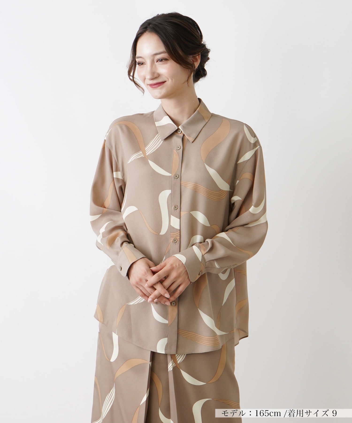 【SALE／49%OFF】Leilian ブラウス【ETERNAL】 レリアン トップス シャツ・ブラウス ブラック ブラウン【送料無料】