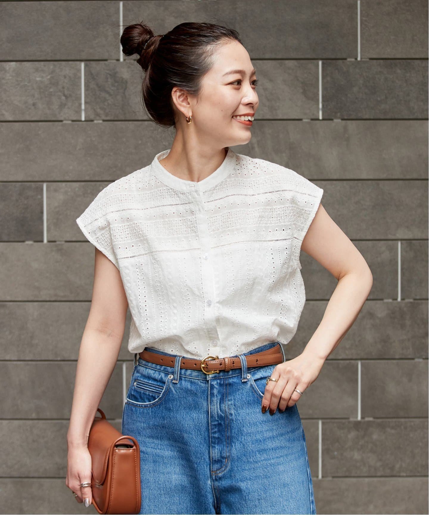 B.C STOCK 【WEB限定】手洗い可 / フレンチレースブラウス ベーセーストック トップス シャツ・ブラウス ブラック ホワイト【送料無料】のサムネイル