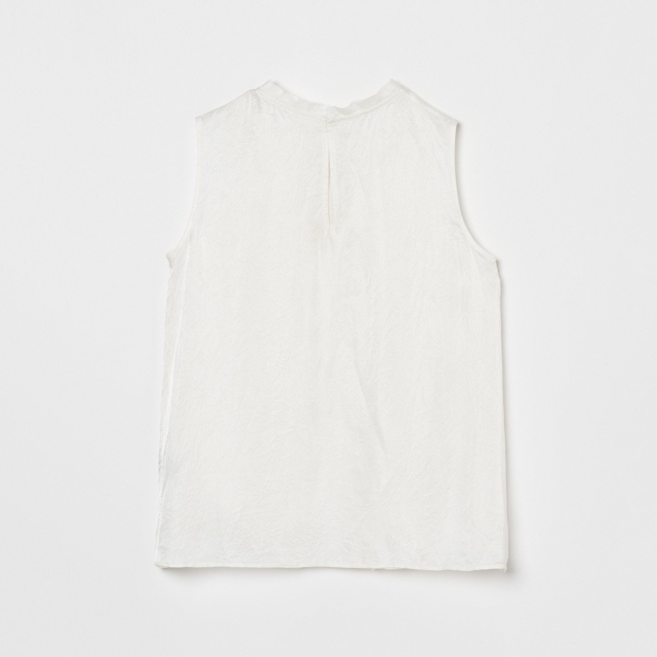 【SALE／50%OFF】HELIOPOLE CREPE SHEER SLEEVELESS BLOUSE エリオポール トップス シャツ・ブラウス グレー ホワイト【送料無料】