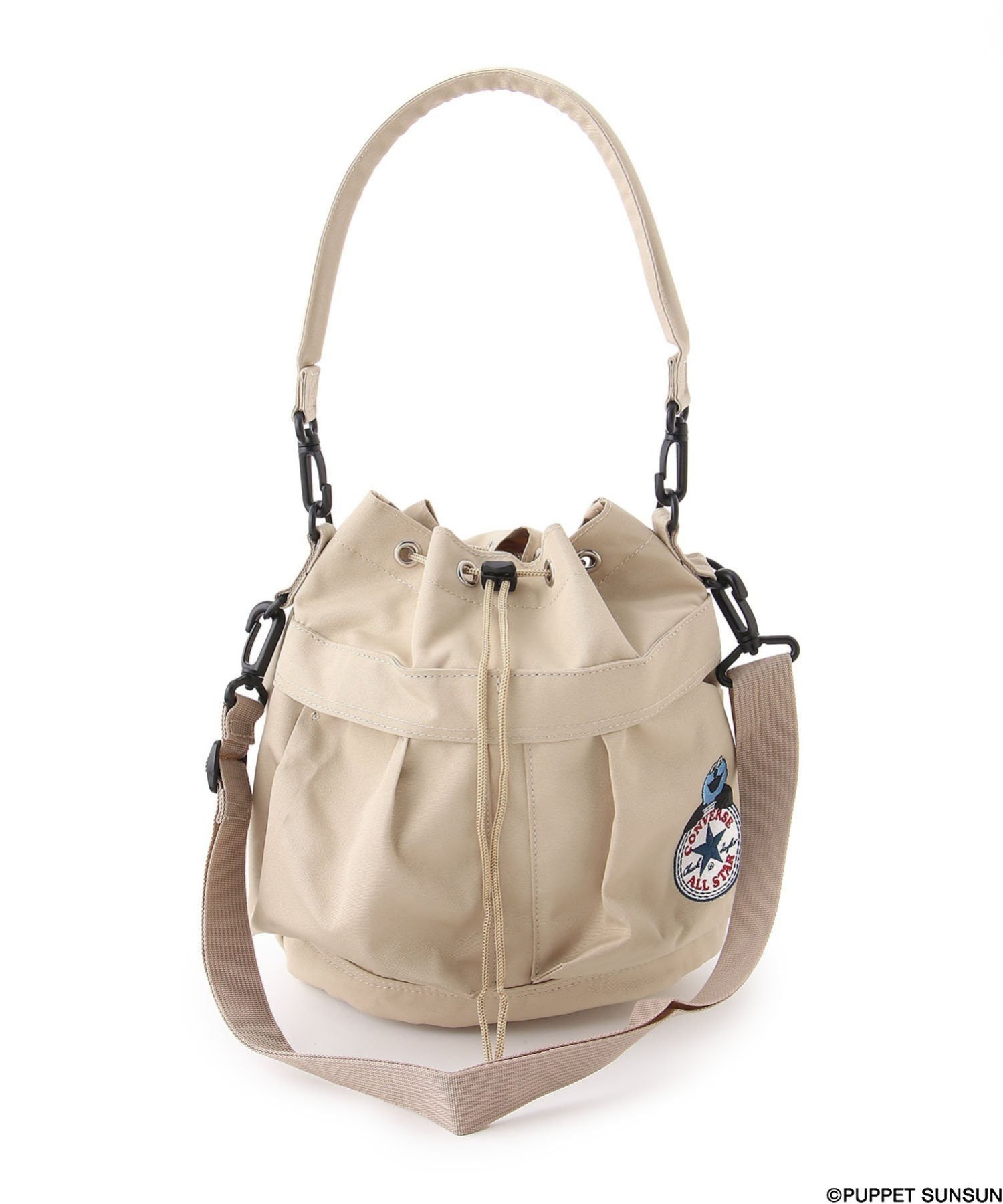 CONVERSE CONVERSE/(W)SUNSUN 2WAY BAG ジーンズメイト バッグ ショルダーバッグ ベージュ ブラック【送料無料】のサムネイル