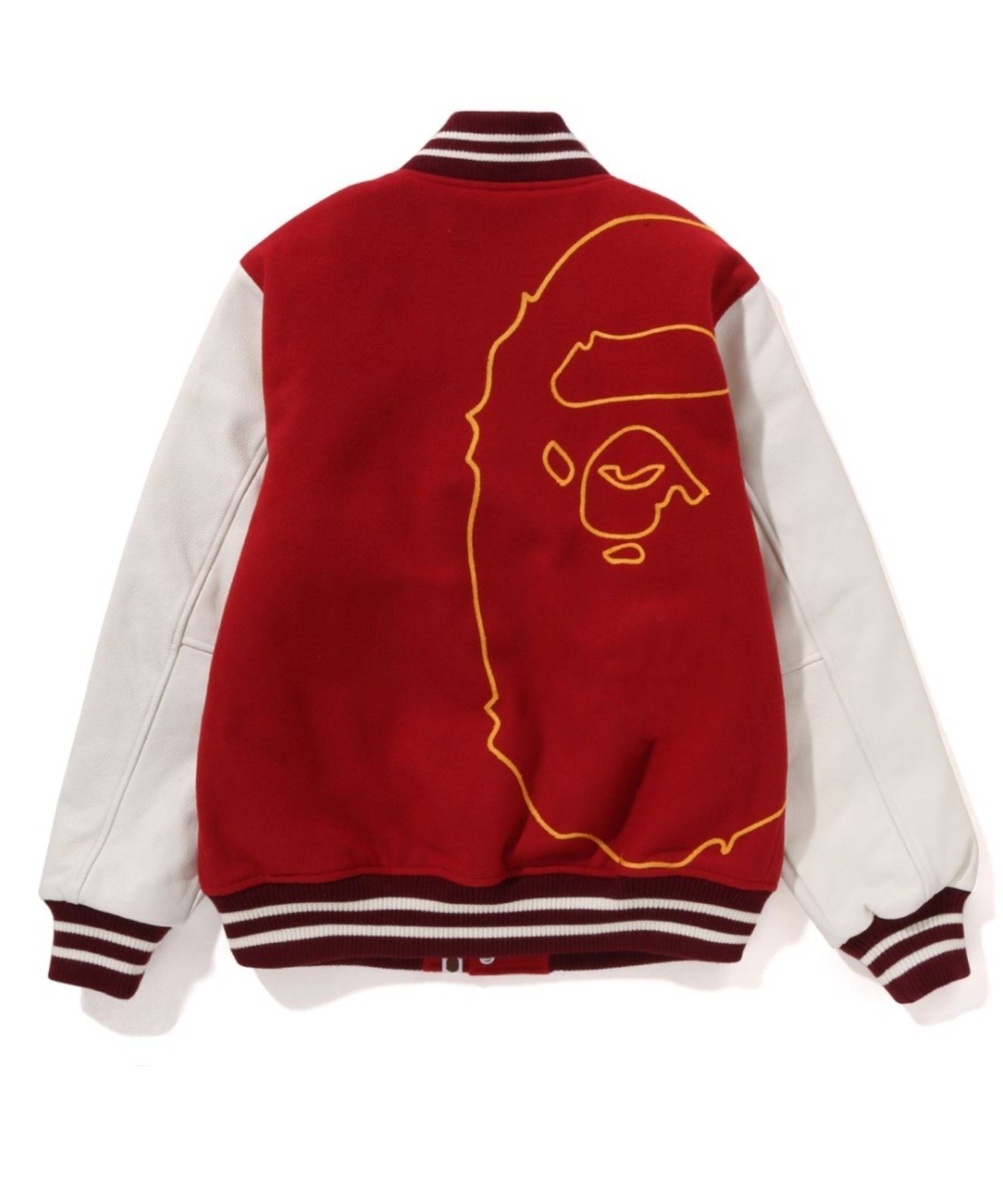 【SALE／50%OFF】A BATHING APE PIRATE STORE GIANT APE HEAD VARSITY JACKET M ア ベイシング エイプ パイレーツストア ジャケット・アウター スタジャン・スカジャン レッド パープル【送料無料】