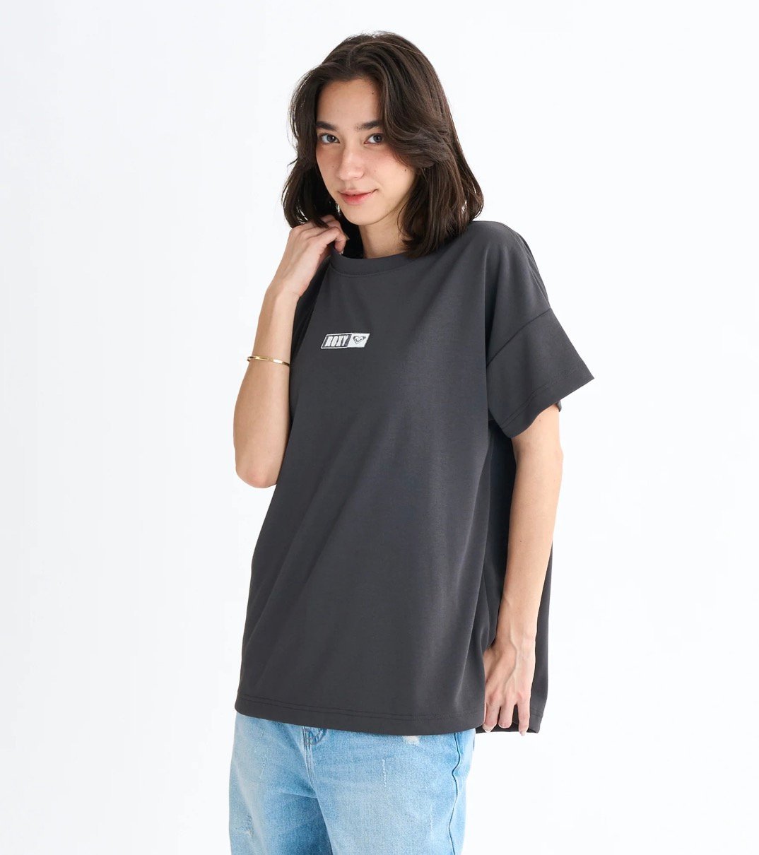 【SALE／30%OFF】ROXY SQUARE LOGO S/S TEE ロキシー トップス カットソー・Tシャツ ホワイト【送料無料】
