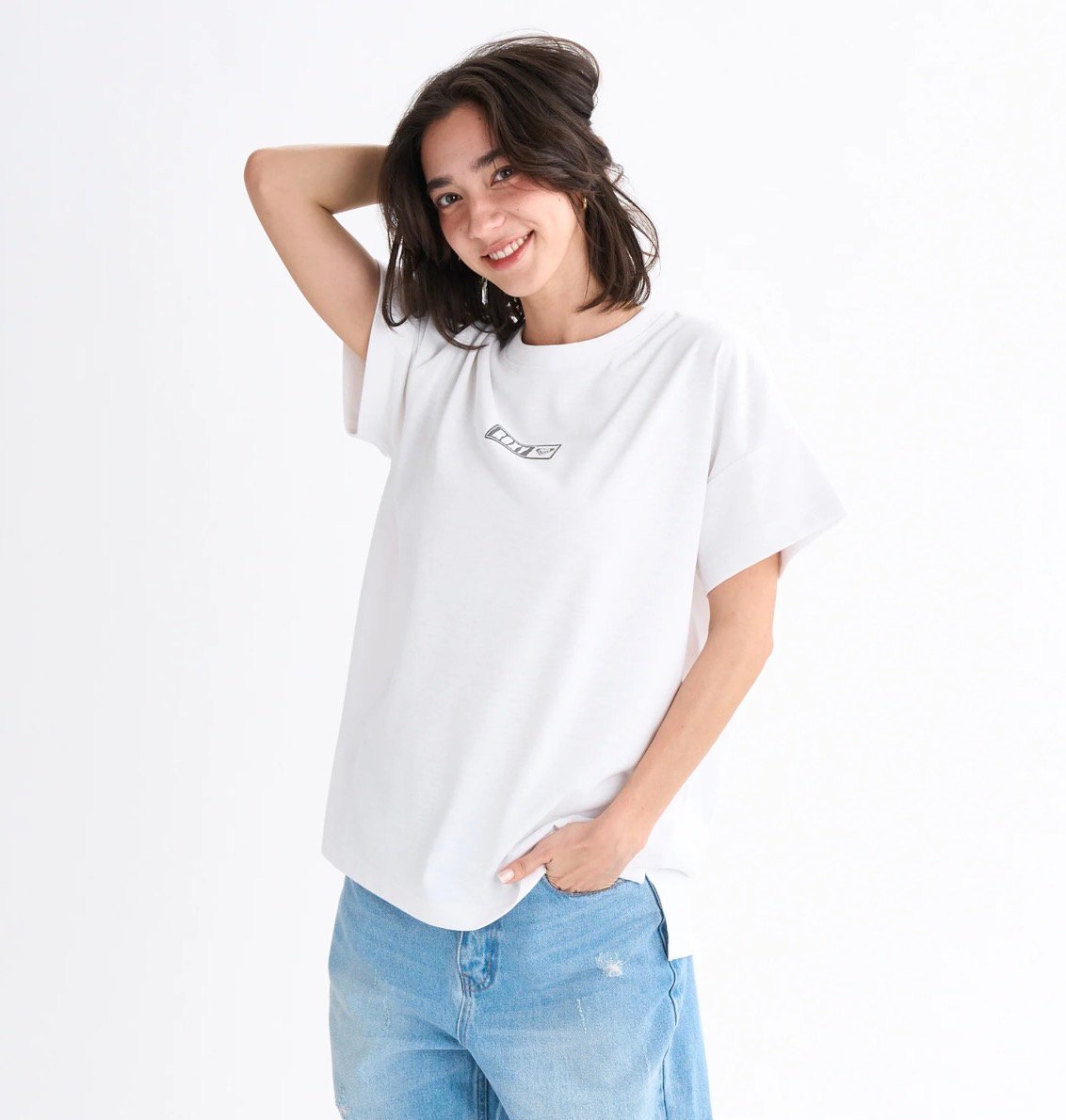 【SALE／30%OFF】ROXY SQUARE LOGO S/S TEE ロキシー トップス カットソー・Tシャツ ホワイト【送料無料】