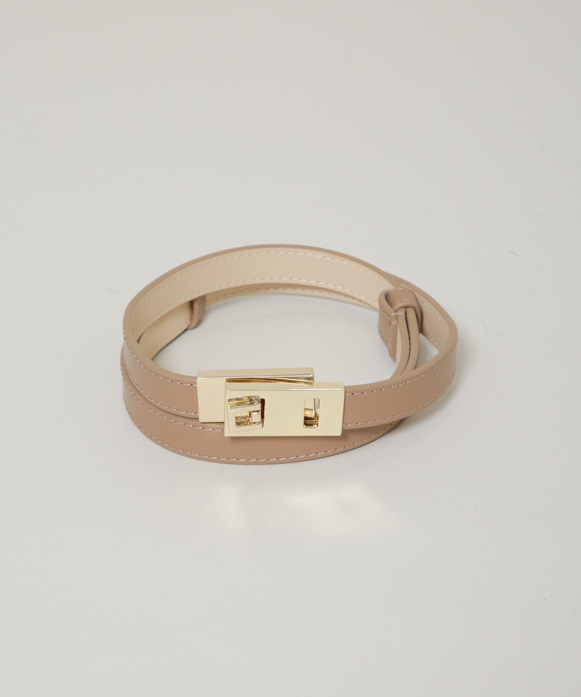 【SALE／30%OFF】NANO universe ターンロックレザーベルト ナノユニバース ファッション雑貨 ベルト ブラック ベージュ【送料無料】 stylife-15496872 Rakuten Fashion サンプル画像3