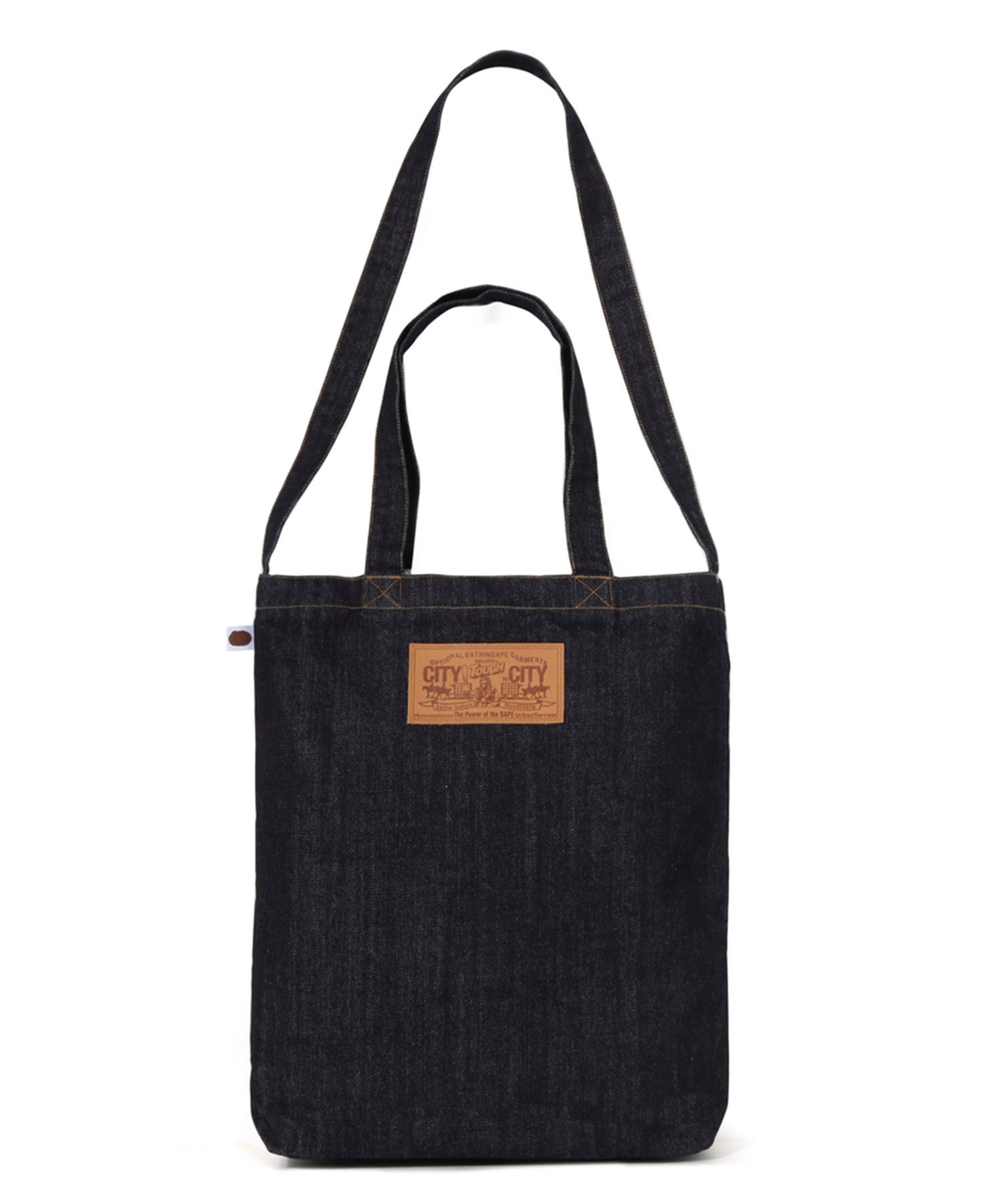 APE HEAD DENIM 2WAY TOTE BAG ア ベイシング エイプ バッグ トートバッグ ネイビー