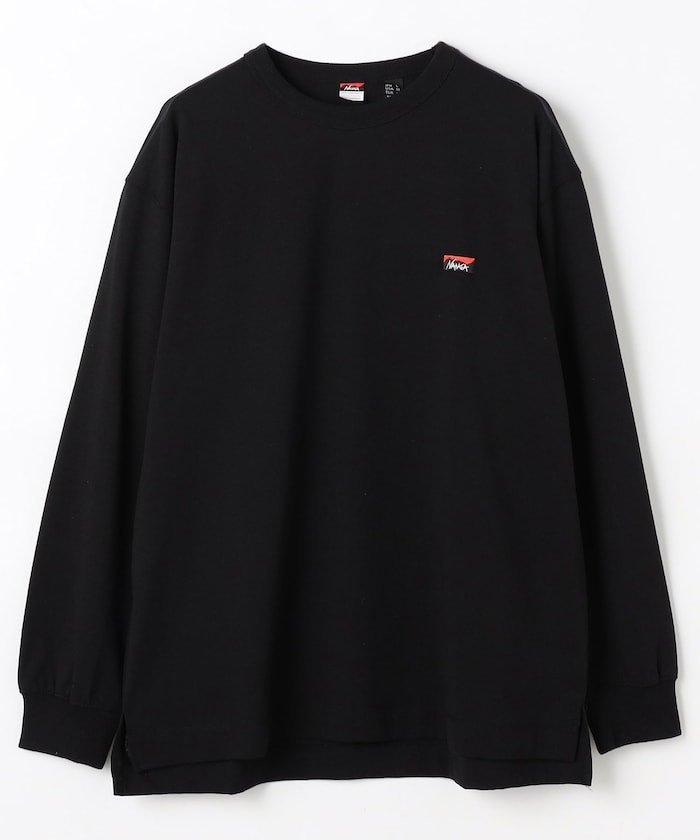 NANGA ECO HYBRID BOX LOGO EMBROIDERY L フリークスストア トップス カットソー・Tシャツ ホワイト ネイビー ブラック【送料無料】