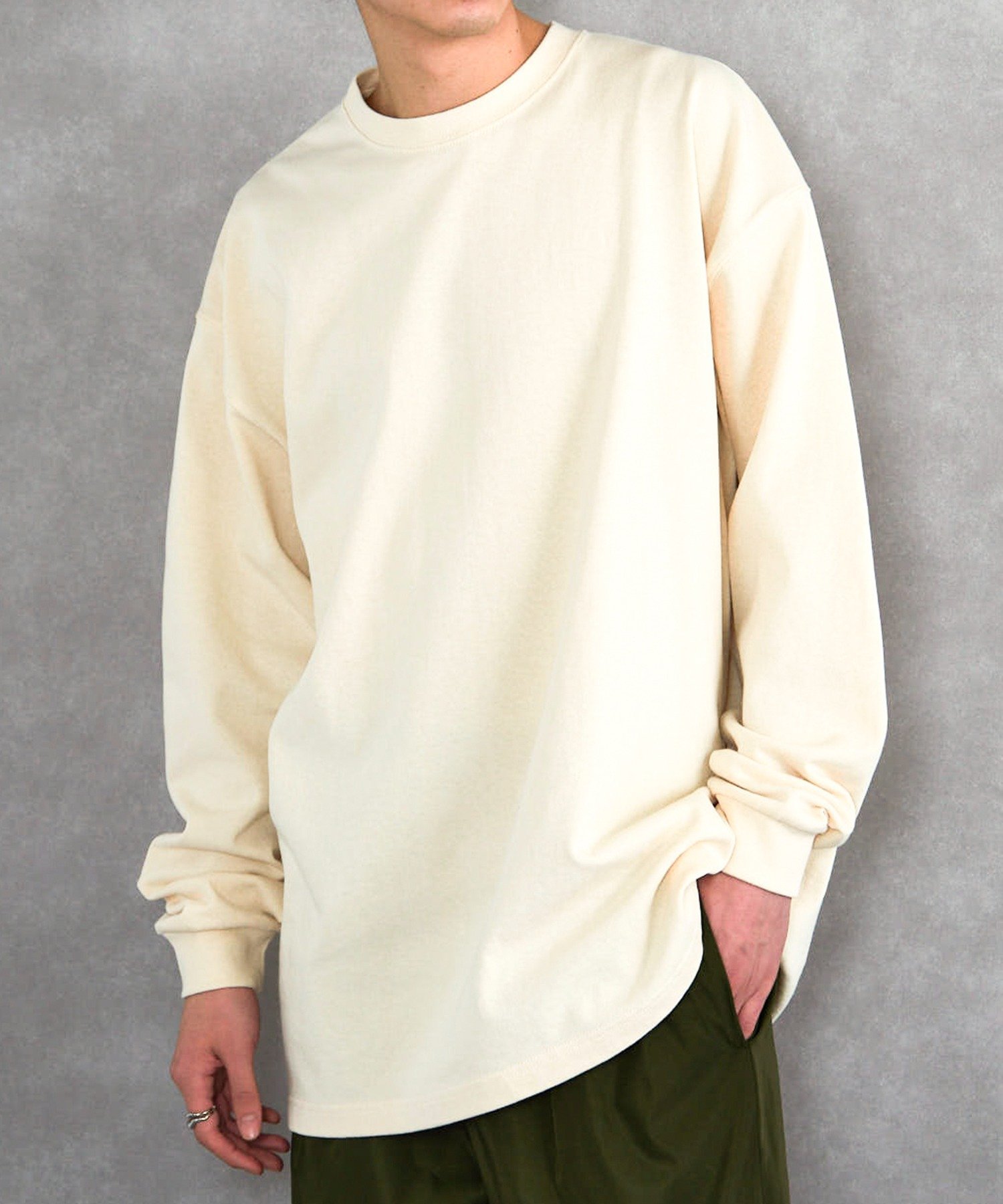 United Athle United Athle/9.1オンス ビッグシルエットロングスリーブTシャツ 長袖 無地ロンT 厚手 セットアップセブン トップス カットソー・Tシャツ ホワイト グレー ブラック