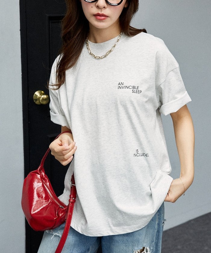 PUBLUX ＜機能性素材＞VINCIBLE SLEEP キャット プリント Tシャツ 限定展開 フリークスストア トップス カットソー・Tシャツ ホワイト ブラック ネイビー