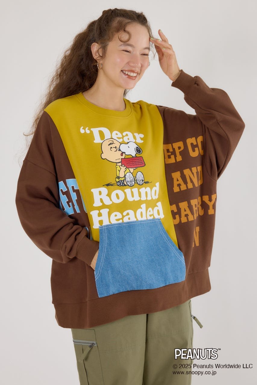 RODEO CROWNS WIDE BOWL (PEANUTS) カスタムスウェットトップス ロデオクラウンズワイドボウル トップス スウェット・トレーナー ブラウン【送料無料】