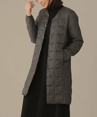 【SALE/6%OFF】TAION Vネックロングダウンジャケット ナノユニバース ジャケット・アウター ダウンジャケット・ダウンベスト グレー ブラック ホワイト ネイビー【送料無料】