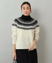 楽天Rakuten Fashion【SALE／40％OFF】UNTITLED 【Oggi専属モデル 滝沢カレンさん着用】ジャカード柄ハイネック ニット アンタイトル トップス ニット ホワイト グレー ブラック ベージュ【送料無料】