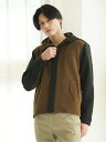 【SALE/39%OFF】m.f.editorial ふくれ*ポンチ切替 フードZIPアウター タカキュー トップス その他のトップス ブラウン ブラック【送料...