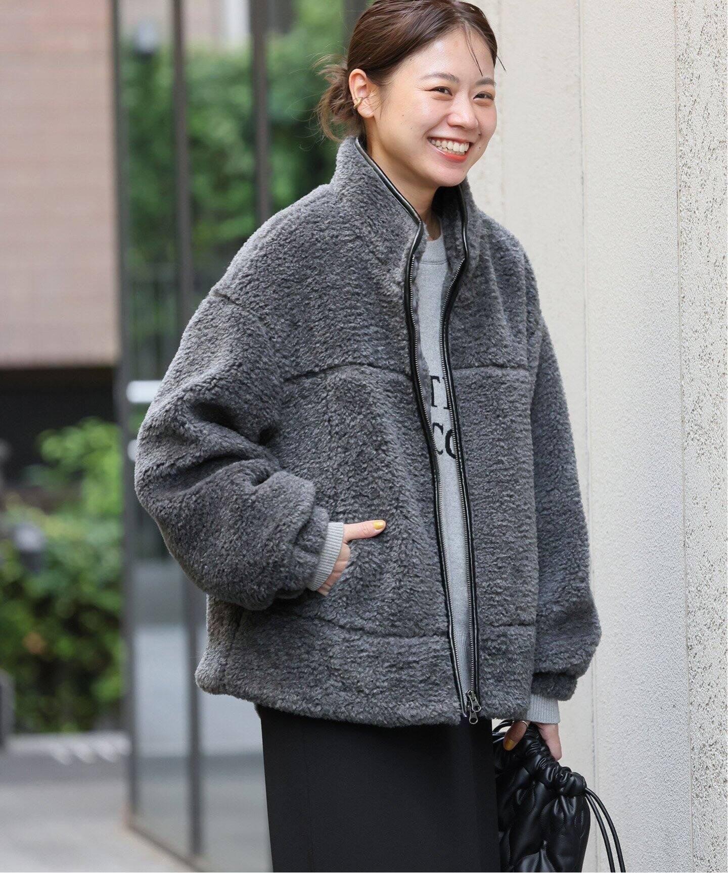 JOURNAL STANDARD relume スタンドボアブルゾン ジャーナル スタンダード レリューム ジャケット・アウター ブルゾン・ジャンパー グレー ブラウン【送料無料】のサムネイル