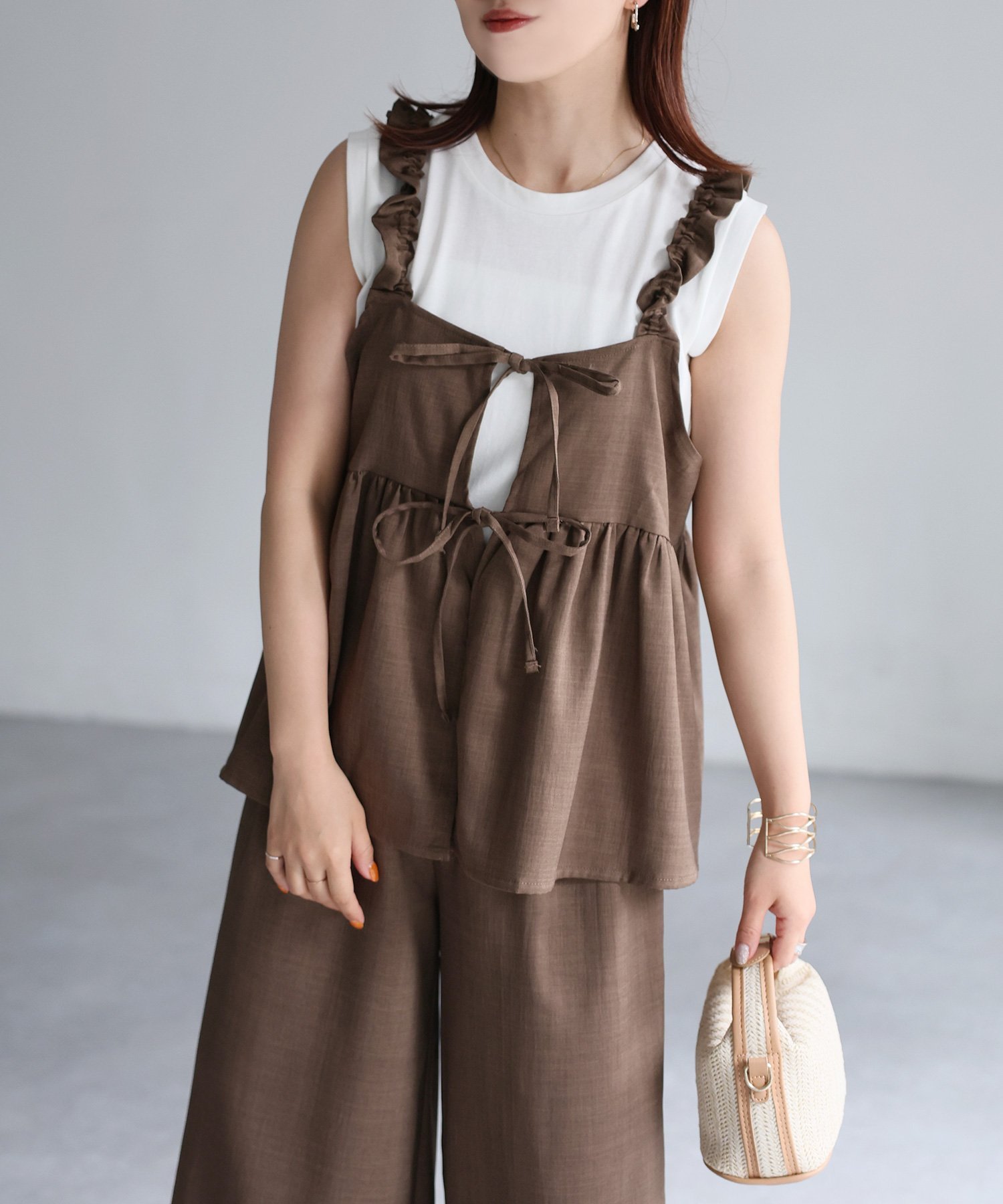 薄手 キャミトップス ワイドパンツ 夏 ゆったり カジュアル 楽天市場】ワイドパンツ(キャミソール|トップス):レディース