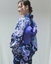 YEVS 作り帯水彩花柄浴衣 イーブス 着物・浴衣・和装小物 浴衣 ワインレッド ピンク ブラック ホワイト ブルー【送料無料】