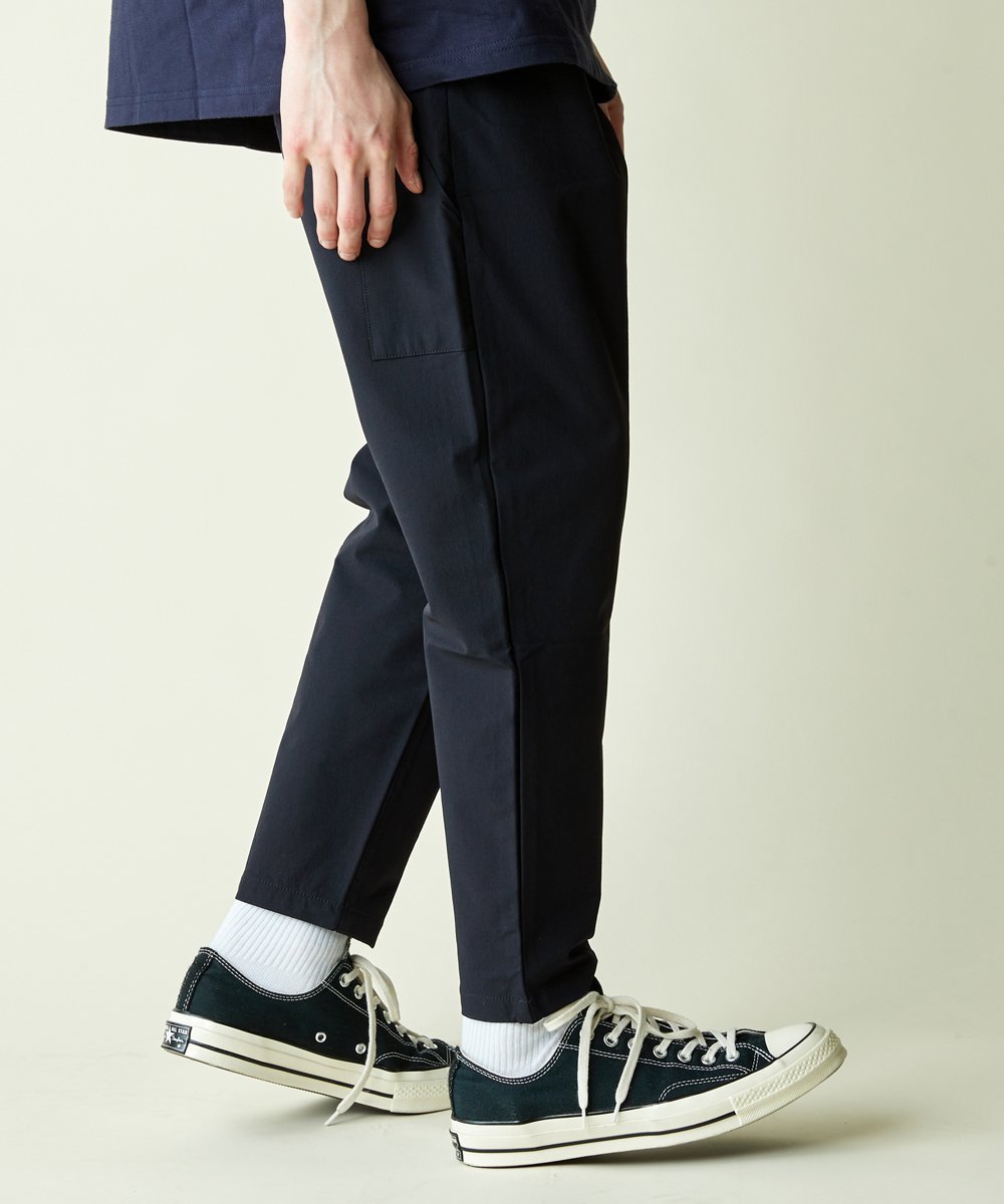 rehacer rehacre:Wide Tapered Strech Painter PT レアセル パンツ その他のパンツ グレー ブラック カーキグリーン ネイビー
