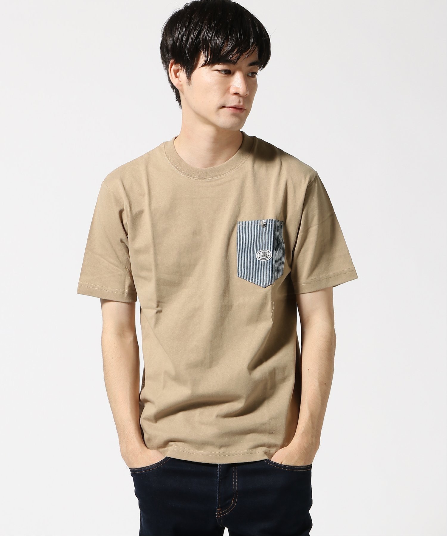 【SALE／67%OFF】Ranan ＜Di＞綿100%布帛ポケット付き半袖Tee ラナン トップス カットソー・Tシャツ ベージュ ブラック グレー ネイビー ホワイトのサムネイル