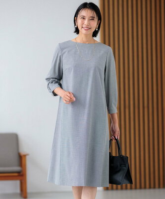 【SALE/50%OFF】23区 【洗える】TRハウンドトゥース ワンピース ニジュウサンク ワンピース・ドレス ワンピース ネイビー ブラック【送料無料】